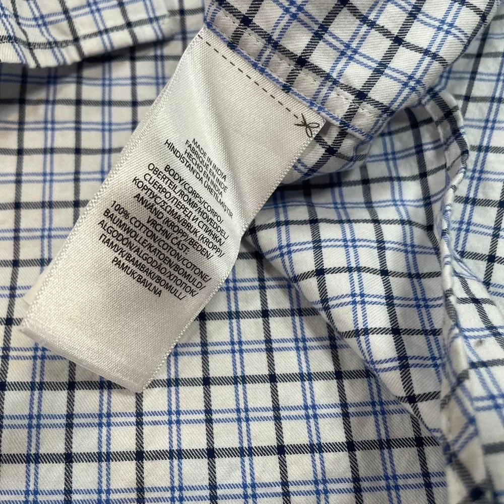 Polo Ralph Lauren Mens Shirt 4XB White Plaid Long Sleeve